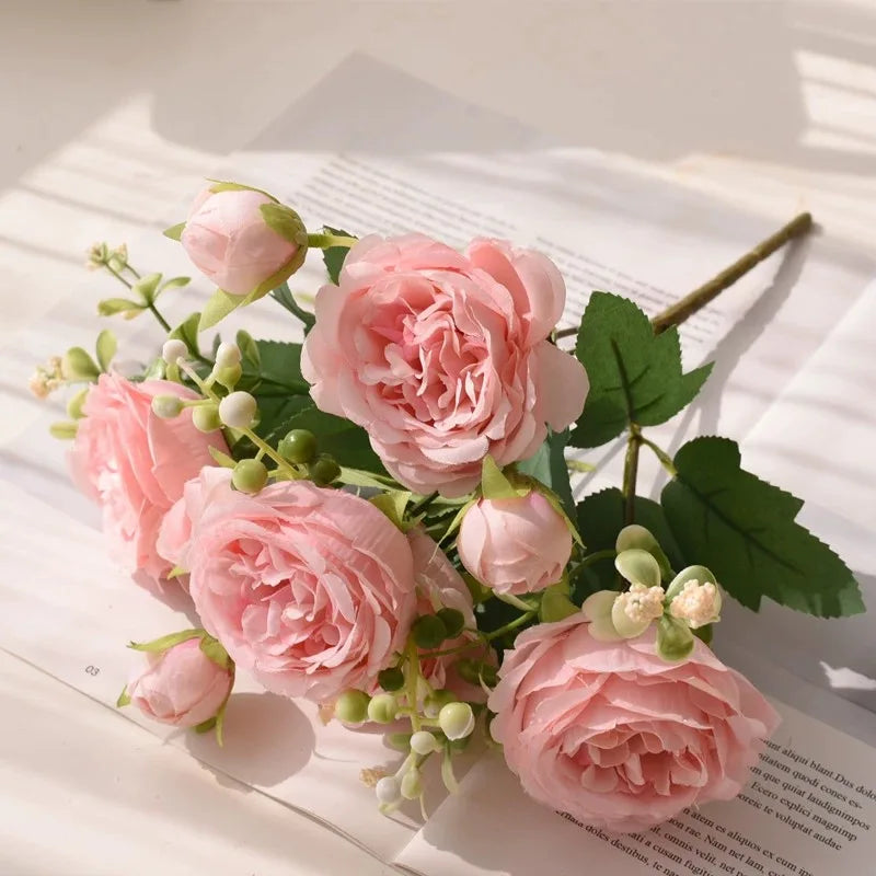 BlushBloom Peony Silk Bouquet