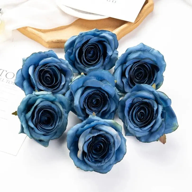 Elegant Silk Rose Heads
