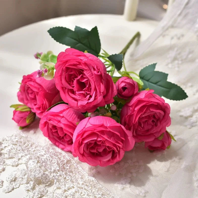 BlushBloom Peony Silk Bouquet