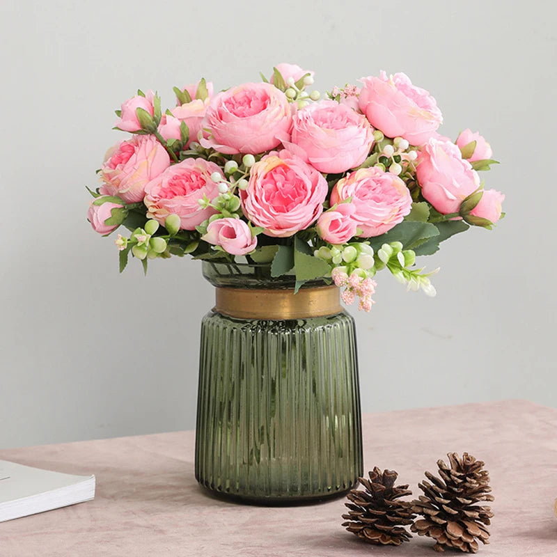 BlushBloom Peony Silk Bouquet
