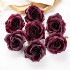 Elegant Silk Rose Heads