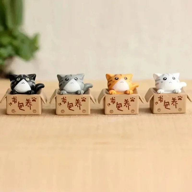 Mini Garden Cat Figurines