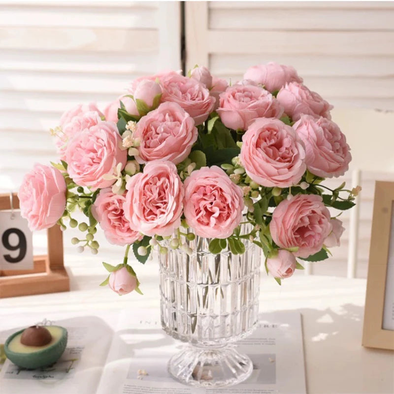 BlushBloom Peony Silk Bouquet