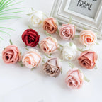 Elegant Silk Rose Heads