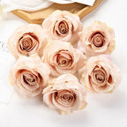 Elegant Silk Rose Heads