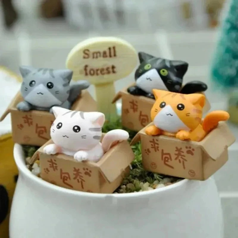 Mini Garden Cat Figurines
