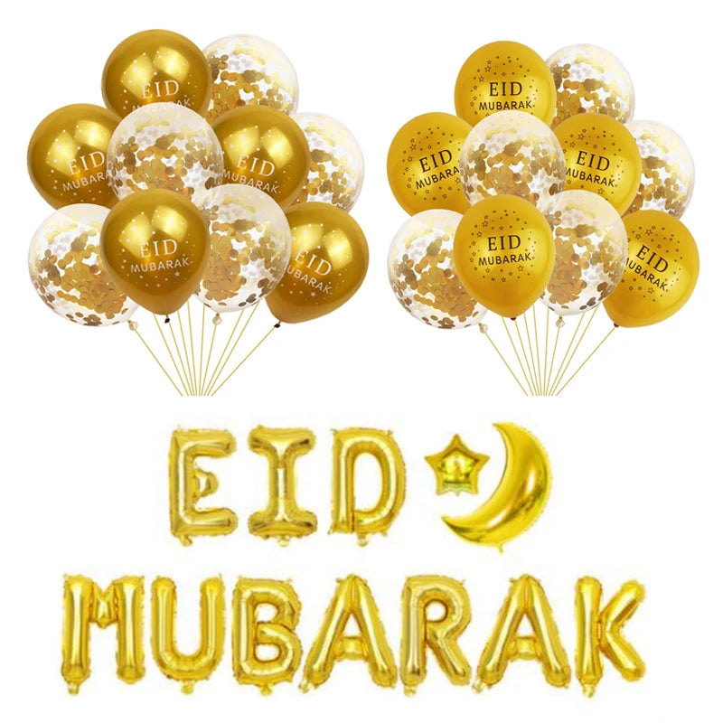 Festive Eid Mubarak Balloons