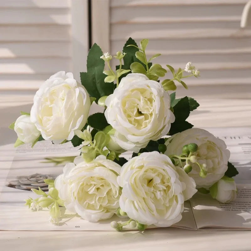 BlushBloom Peony Silk Bouquet